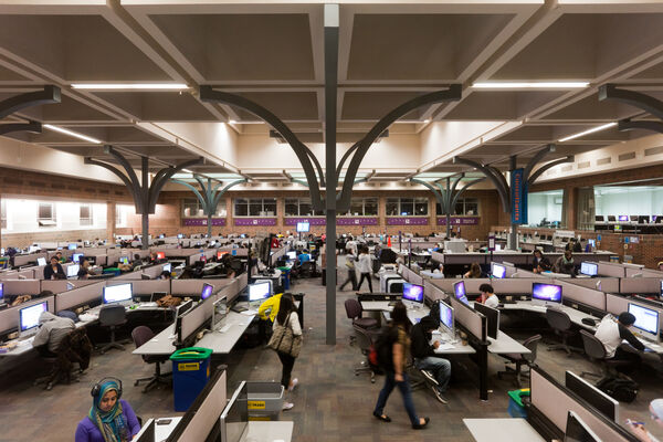 Angell Hall's large computing center