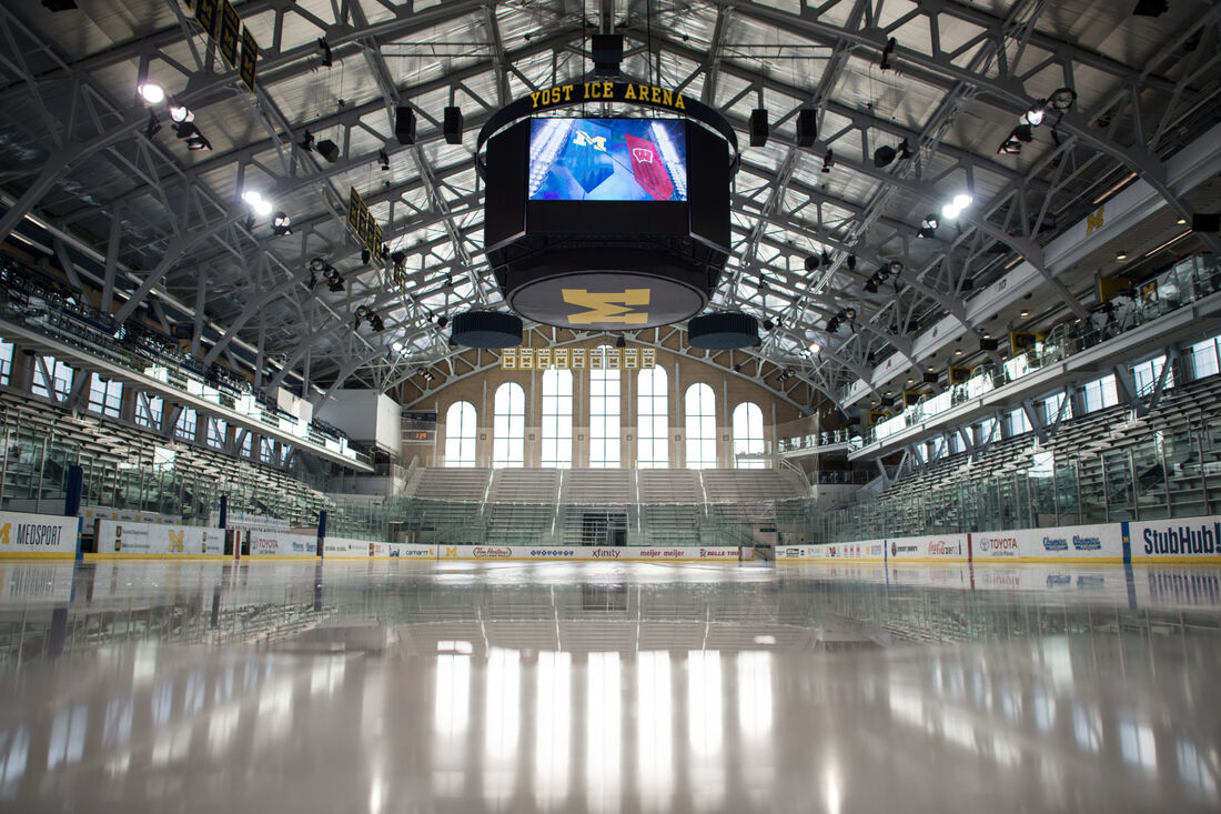 The rink at Yost Ice Arena